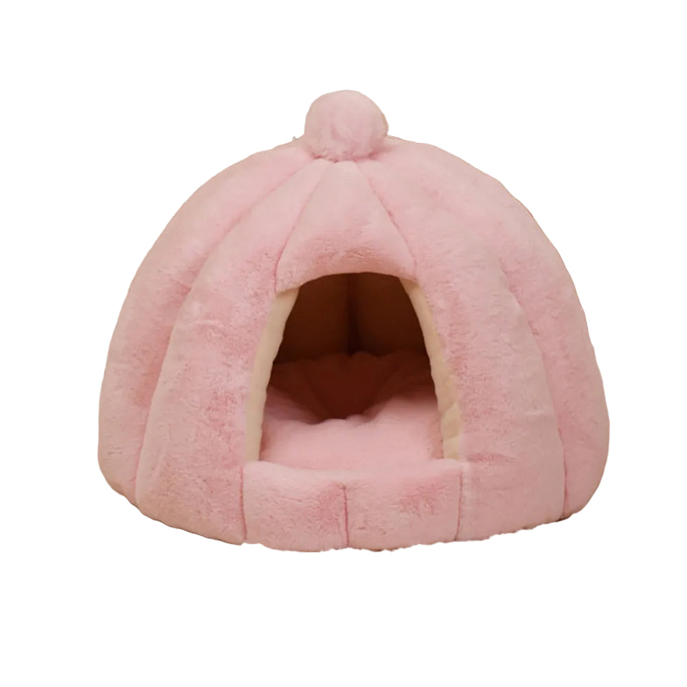 Pumpkin Shaped Cozy Cat & Dog House Tent